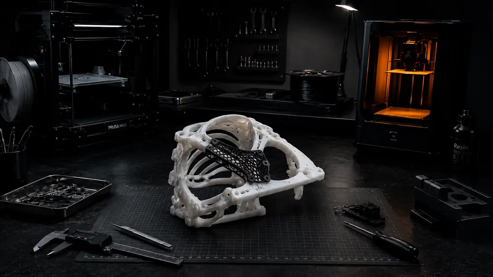 Part printed in SLA resin on a Formlabs printer