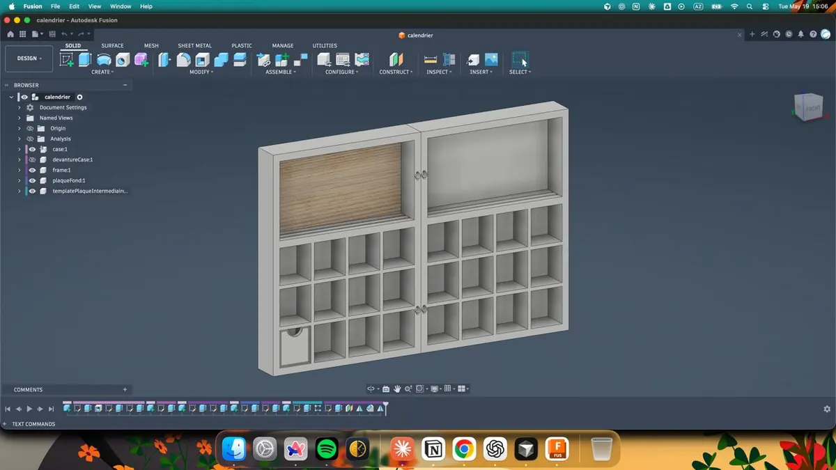 CAD modelling of a technical part on screen at Osmoz 3D