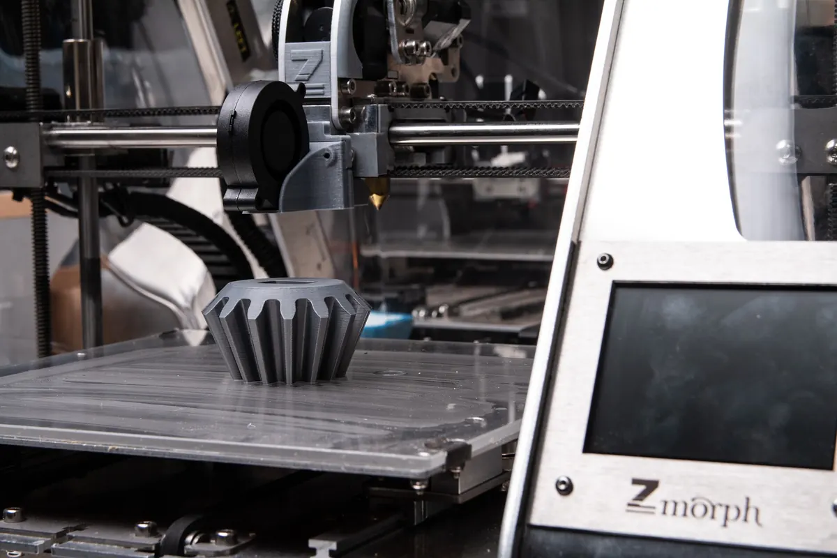 3D printer and technical part in production