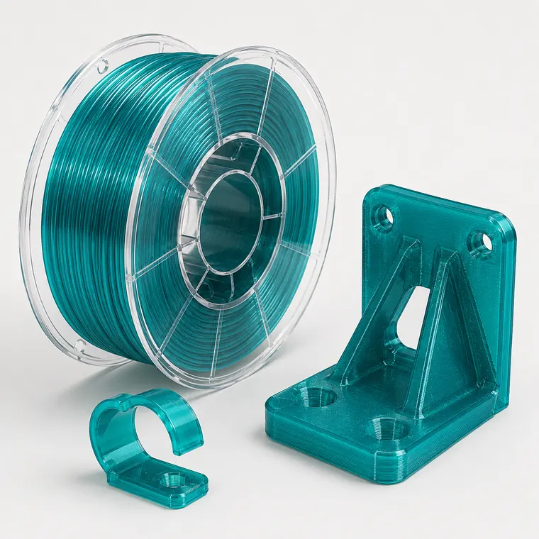 PETG spool and 3D printed technical part