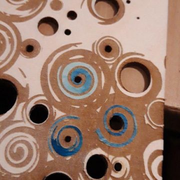 gravure découpe laser et aquarelle